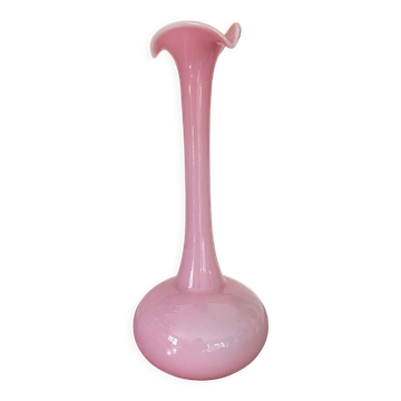 Pink opaline vase 32,5cm