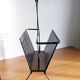 Black magazine door Mathieu Mategot in perforated metal 50s