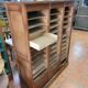 Solid oak triple curtain binder