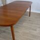 Vintage Scandinavian teak table 130 cm plus 2 extensions 1960 Sweden