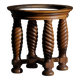 Modern Danish mid-century table, made of oak with spiral turned legs and a glass top, 1950s.