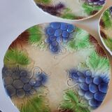3 plates Sarreguemines in slip