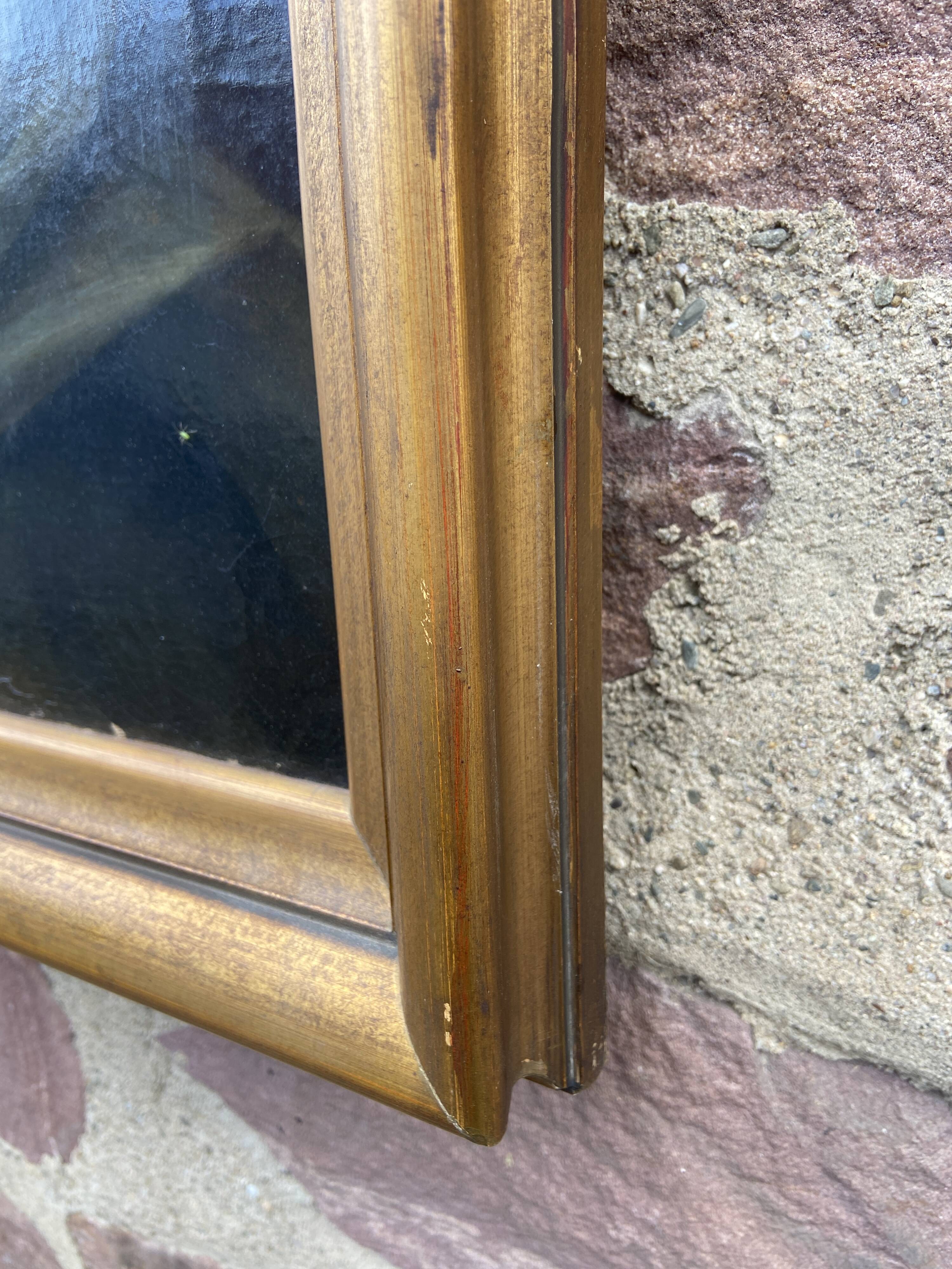 Oil painting on canvas 1850 victor darjou french portrait paint