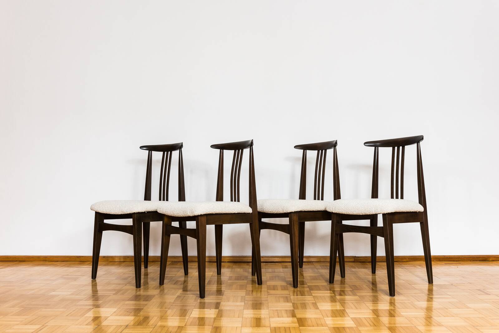 Chaises de salle à manger vintage par M. Zieliński, Pologne, années 1960, lot de 4