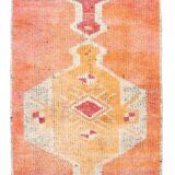 3x10 Pastel Orange Turkish Runner Rug, 102x304Cm