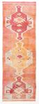 3x10 Pastel Orange Turkish Runner Rug, 102x304Cm