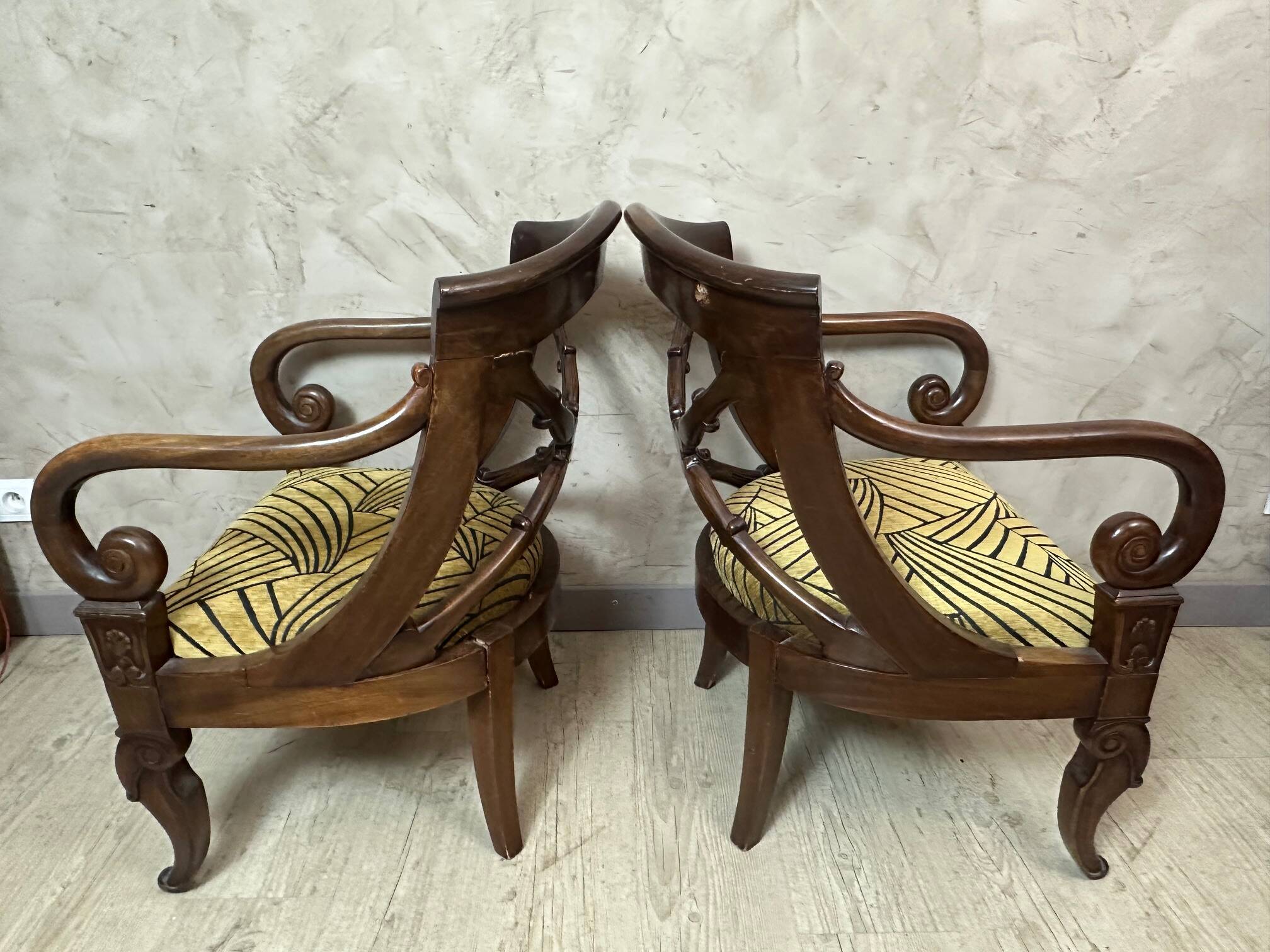 Pair of English armchairs
