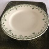 Dish on piedouche earthenware, vintage BHV crockery