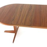 Round 3x extendable dining table 'Hampen' - danish teak mid century modern