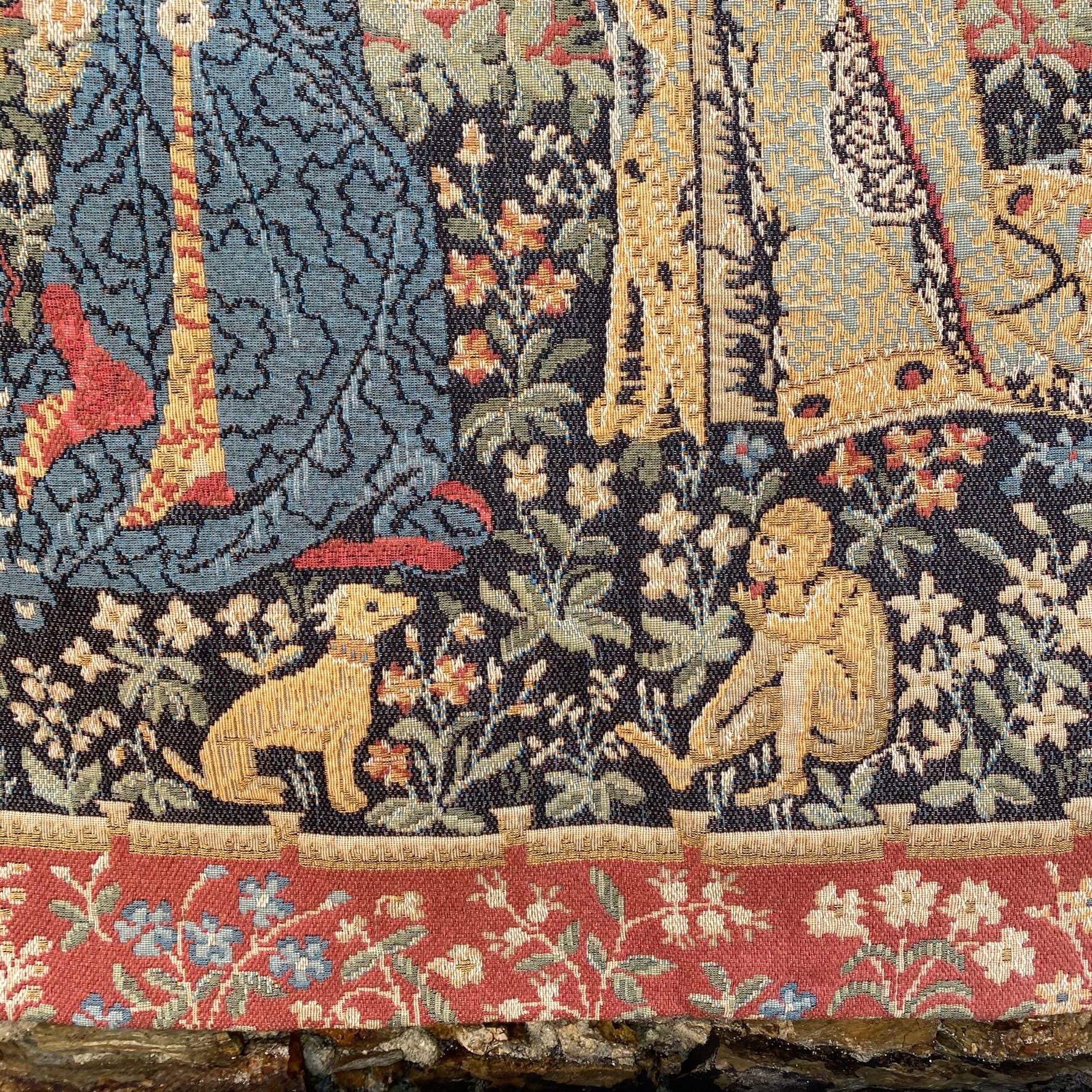 Grande tapisserie jacquard "La Dame à la Licorne" 130X180 cm
