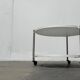 Minimalist Thrill metal coffee table or side table with wheels by Leitmotiv.