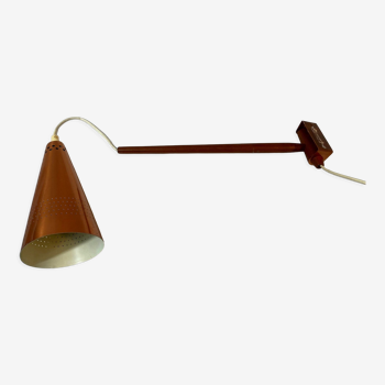 Teak and copper wall lamp Hans-Agne JAKOBSSON