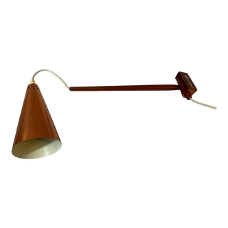 Teak and copper wall lamp Hans-Agne JAKOBSSON