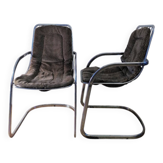 Cidue pair of chairs, 1970s.