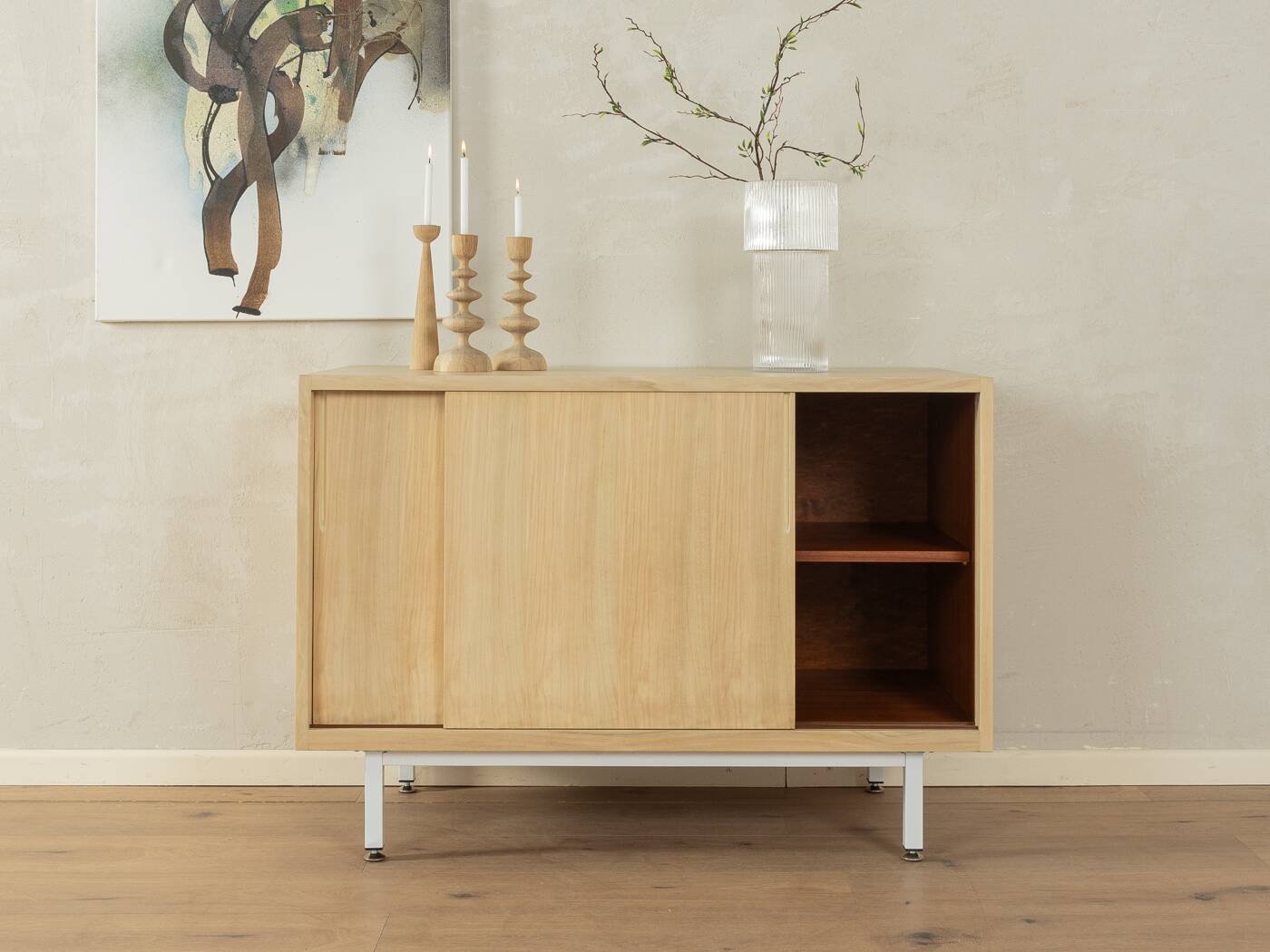 Wonderful partly solid sideboard in Scandinavian style from the 1950s
