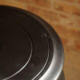 Side table in hardwood ebony with three elephant head-shaped legs, Eastern India, 1920s.