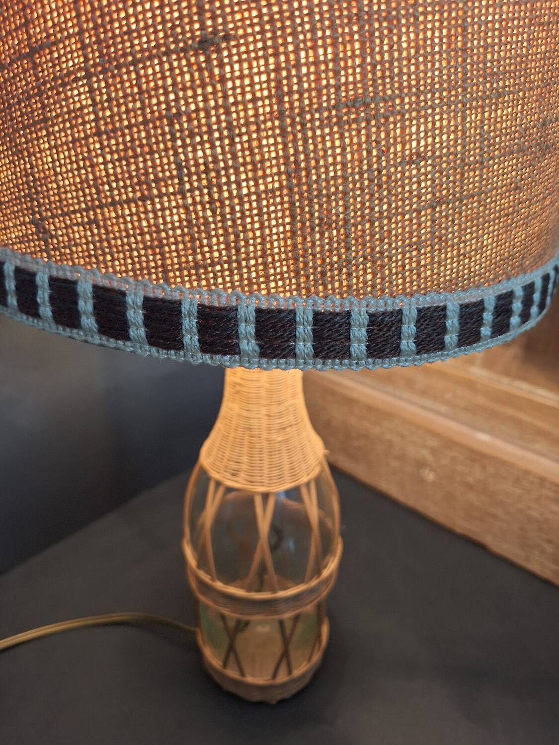 Rattan lamp 1970