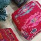 Handmade Berber pouf in wool 60 X 60 X 20 CM