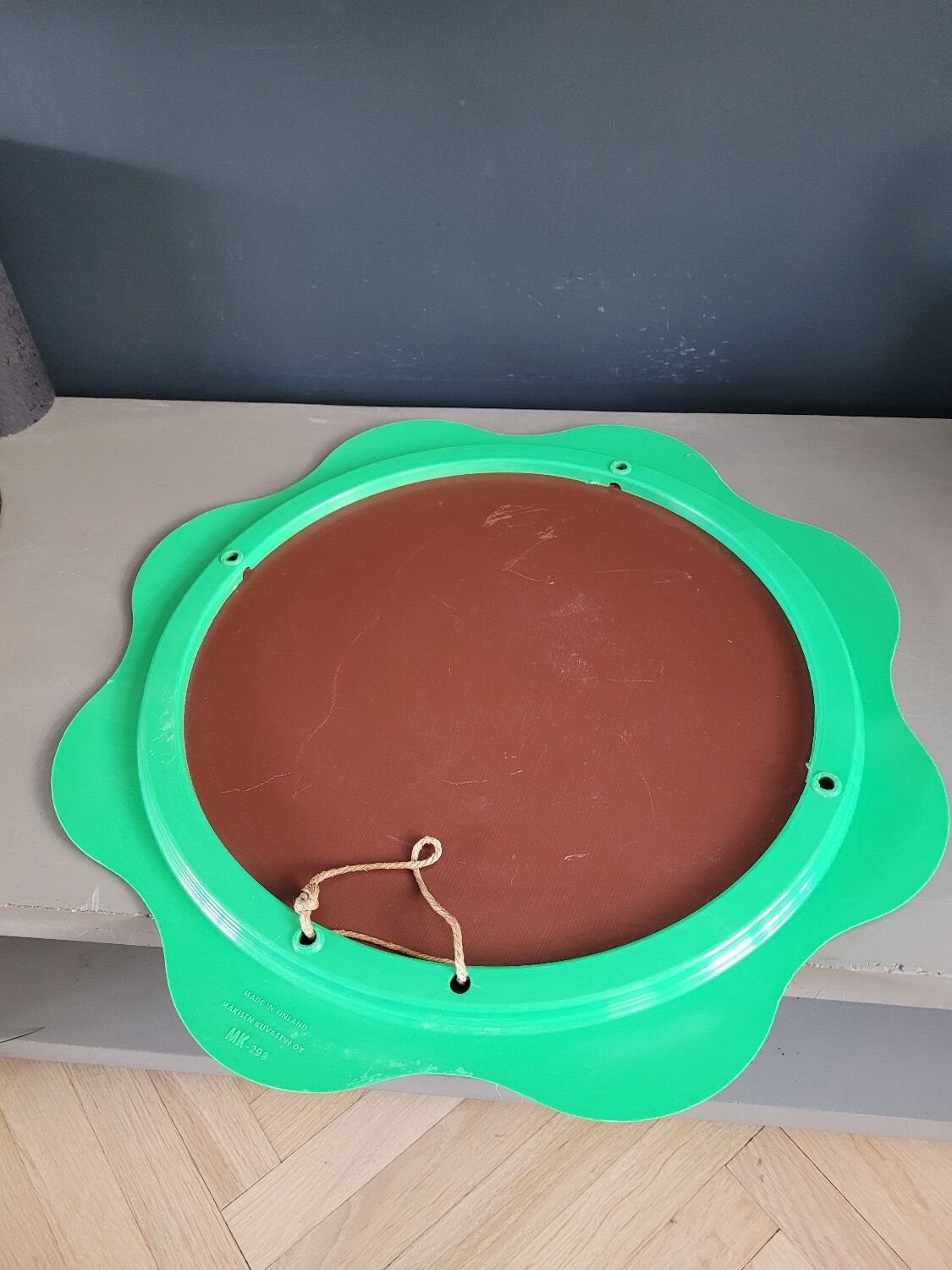 Plastic flower mirror by Finnish designer Makisen Kuvastin