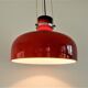 Vintage glass suspension in red-brown 1970s