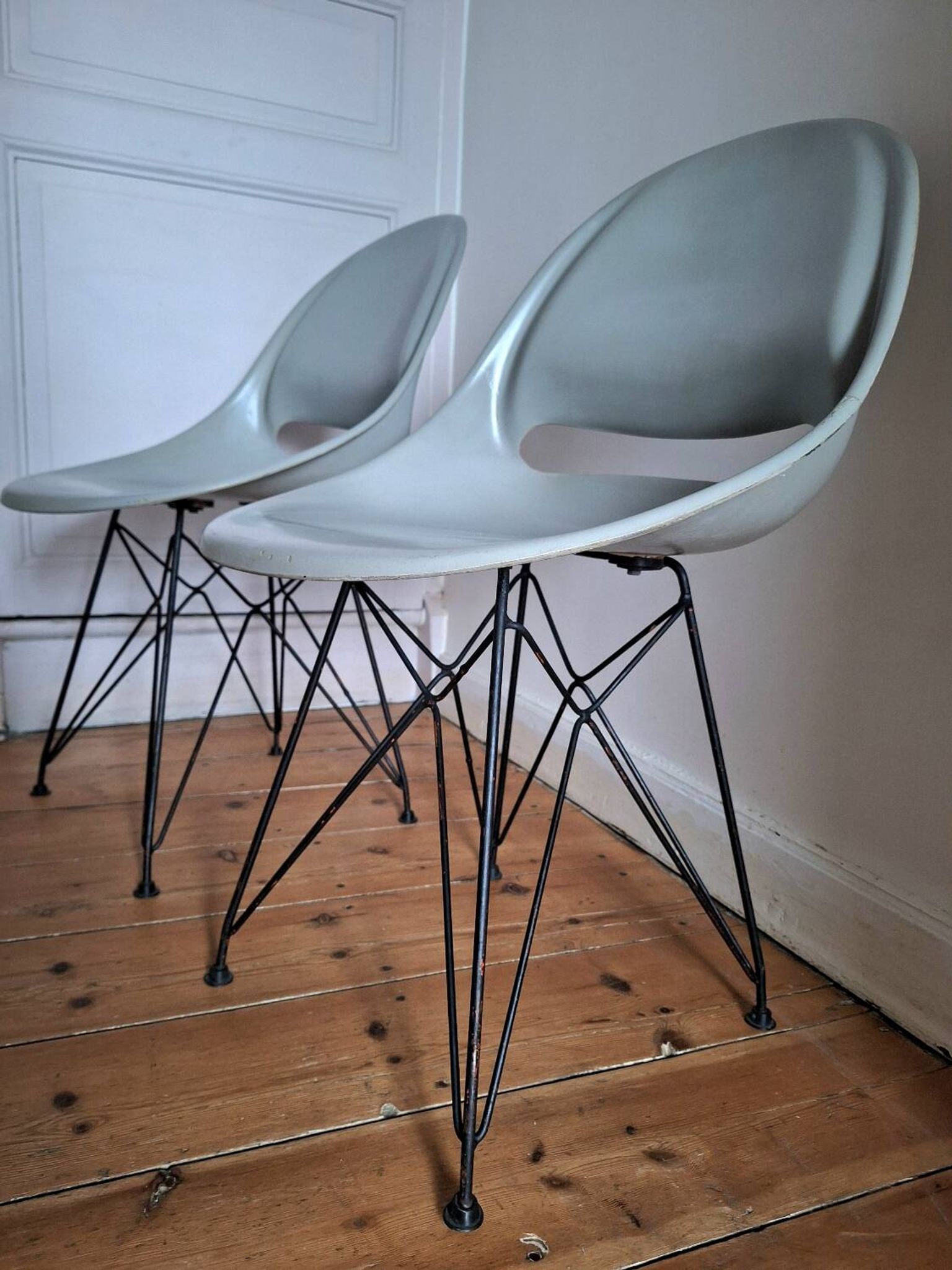 Pair of vintage chairs by Miroslav Navratil for Vertex, antique seating furniture