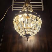 Balloon chandelier in glass and brass
