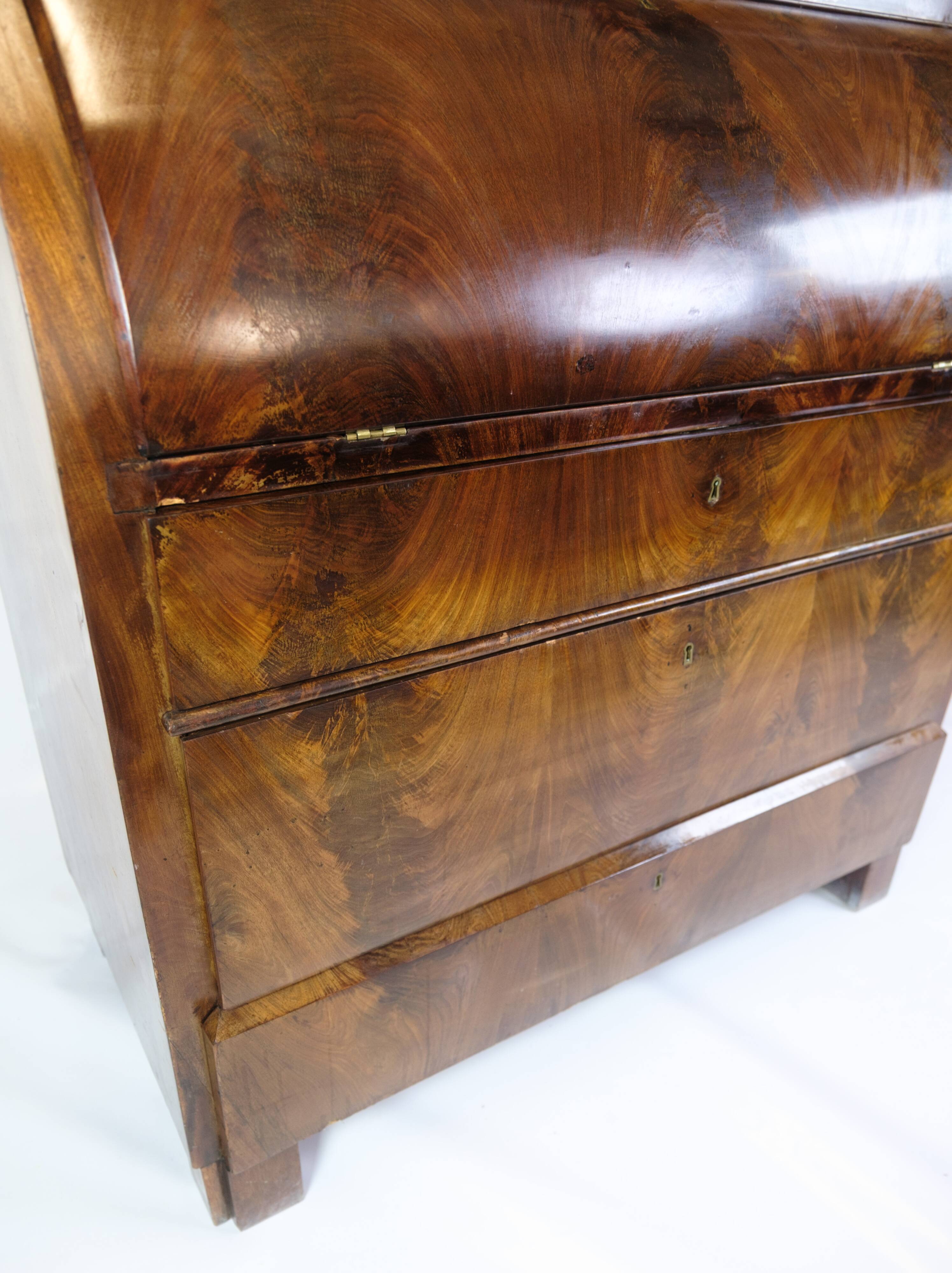 Chatol With Four Drawers Made In Hand Polished Mahogany From 1820s