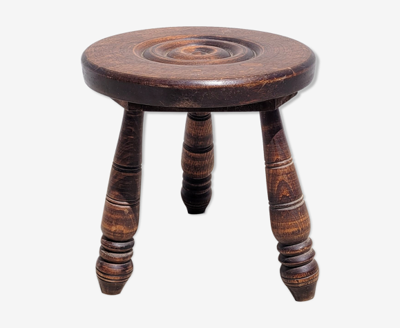 Tabouret bas ancien porte plante