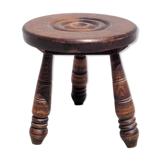 Tabouret bas ancien porte plante