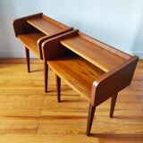 Pair of vintage Scandinavian bedside tables from the 1960s