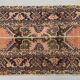 Tapis tribal vintage en laine, turc, étroit, en détresse, 383x66 cm