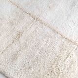 Moroccan Berber carpet Beni Ouarain unbleached uni 307x193cm