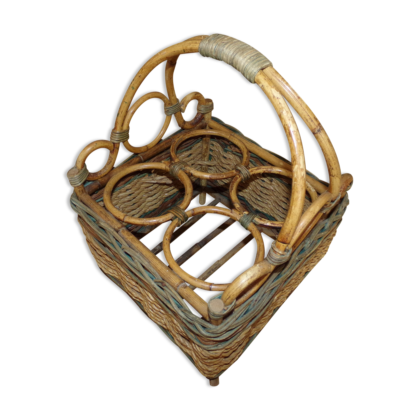 Rattan bottle holders and rope