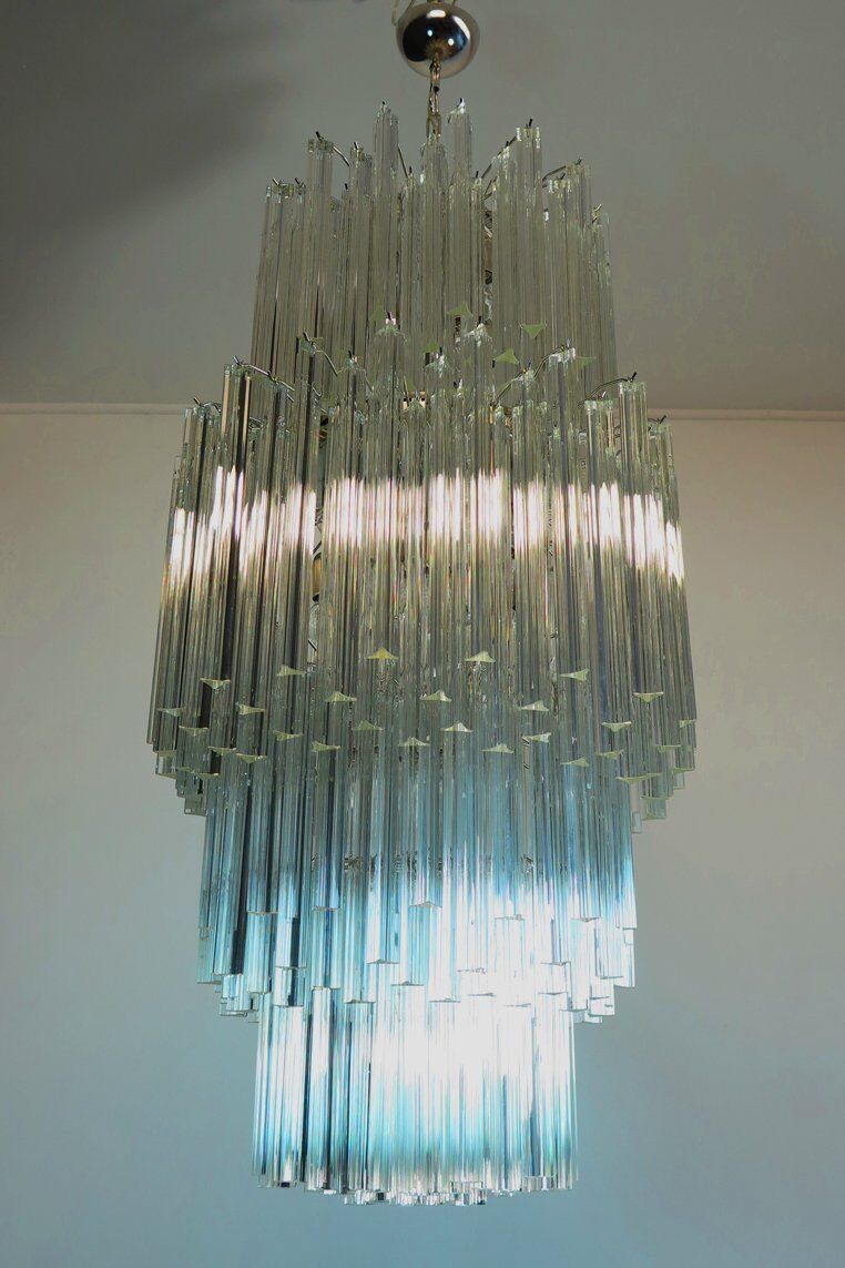 Vintage Italian chandelier in Murano glass (70s)