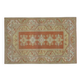 Tapis turc fait main en laine et coton orange des années 1970 159x246