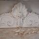 Wooden pediment patinated in chalk