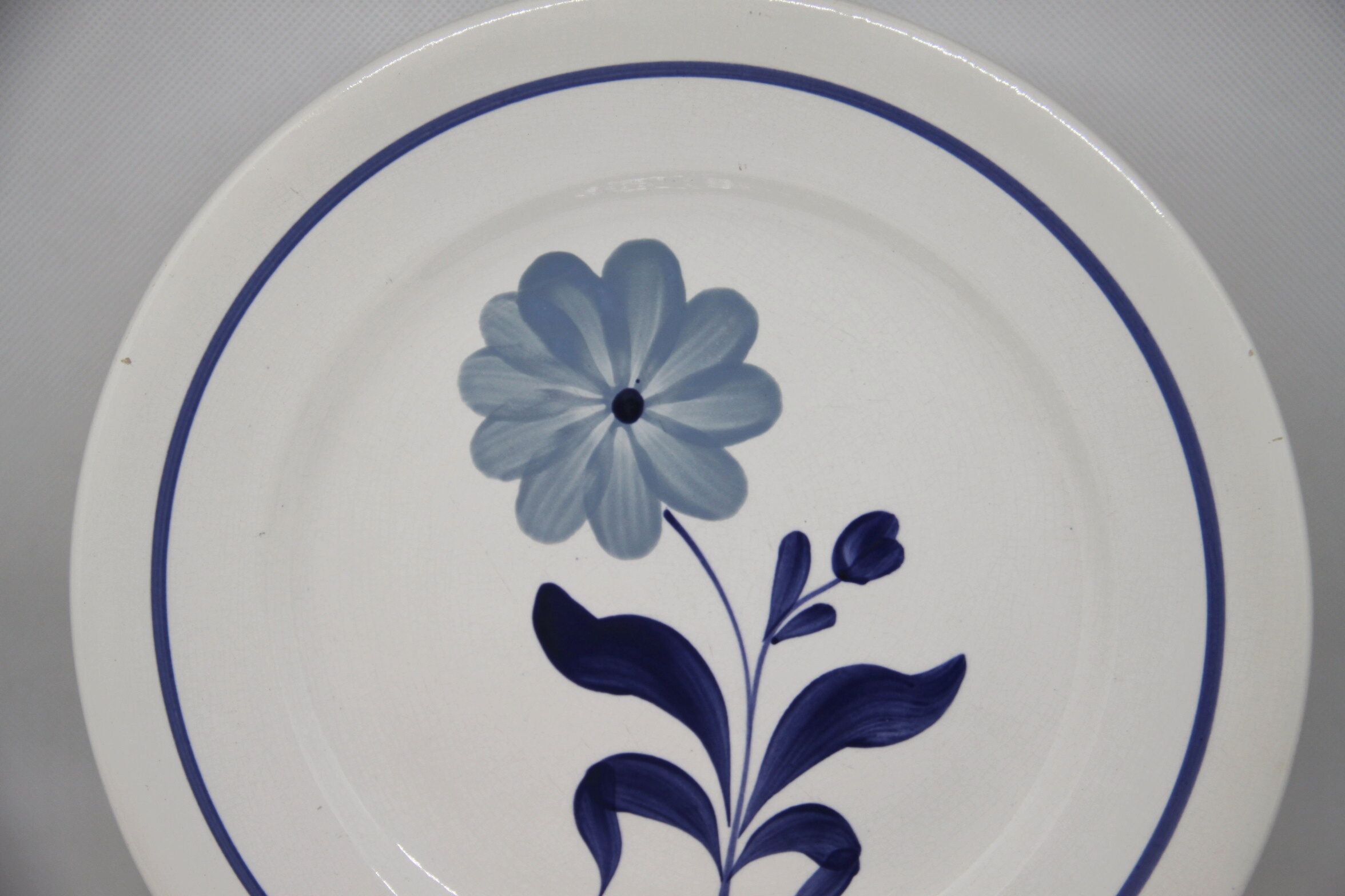 Lot de 4 assiettes plates 1006 faïenceries de Givors