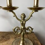 Paire de chandeliers en bronze