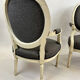 Pair of armchairs medallion louis XVI style-