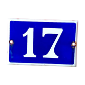 Old enamelled street plaque n°17