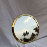Set of 4 round polished brass mirrors – Moroccan craftsmanship – Vintage style