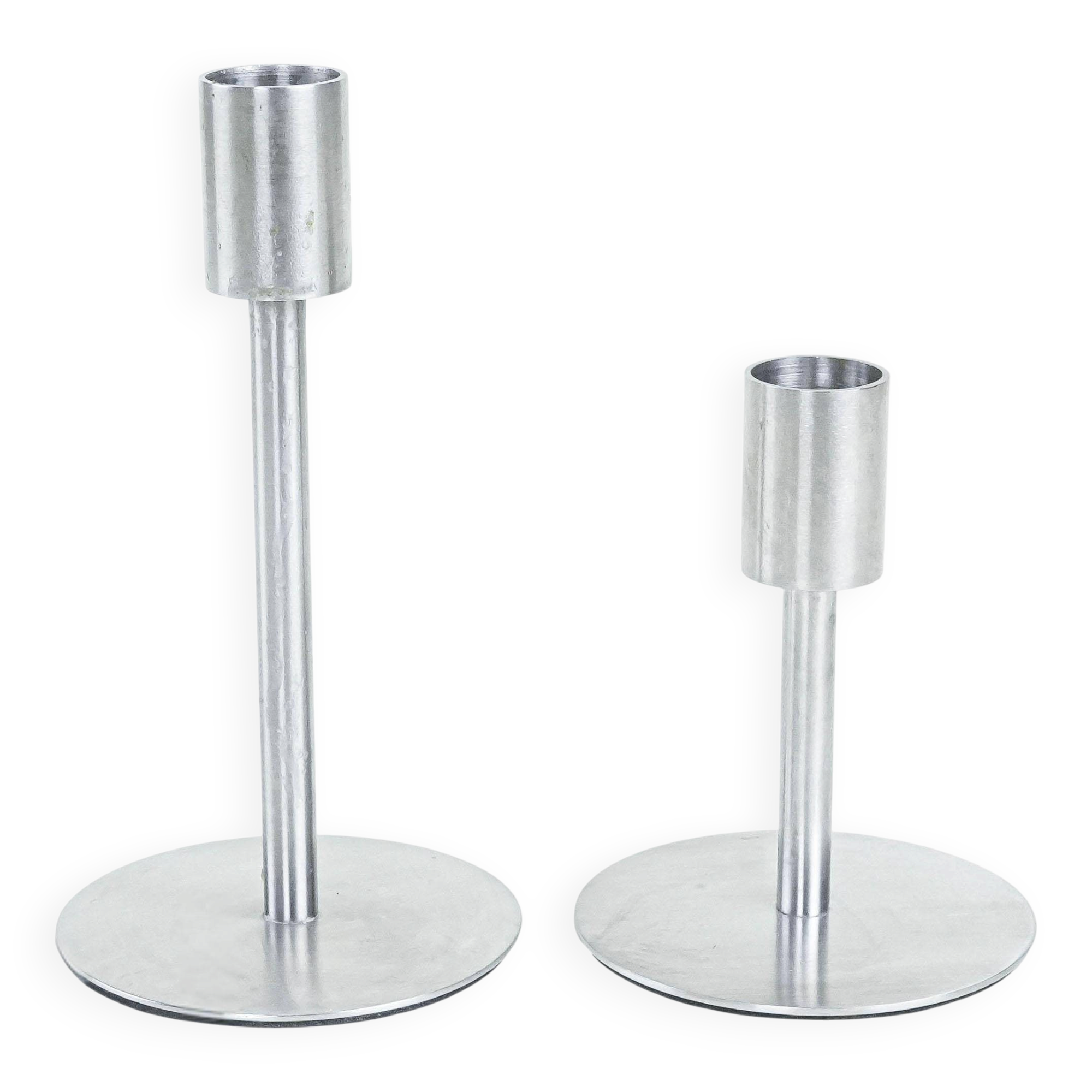 Ensemble de candélabres en métal, design danois, années 1970, fabriqué au Danemark.