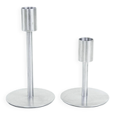Set of metal candlesticks, Danish design, 1970s, made in Denmark