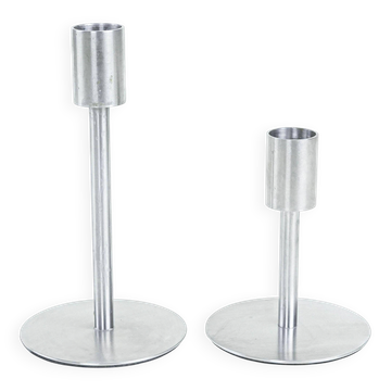 Set of metal candlesticks, Danish design, 1970s, made in Denmark