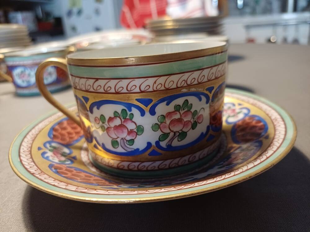 Tea and cake service in porcelain Circa 1950/60