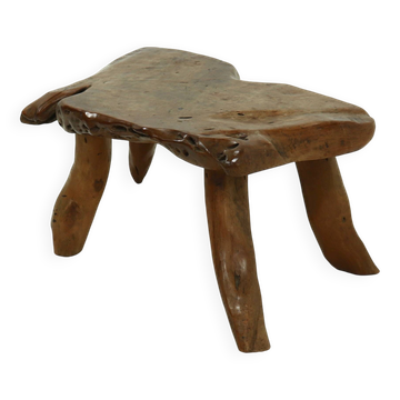 Table basse tronc d'arbre XL années 1960