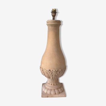 Terracotta baluster lamp