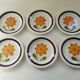 6 plates in vintage Italian earthenware 1970