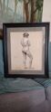 Drawing of a male nude in charcoal - academy signed and dated