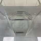 Octagonal glass and plexiglass table